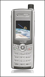 Satellite handheld mobile phone with GSM