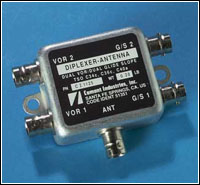 Dual VOR/Dual GS Diplexer with BNC Connector.